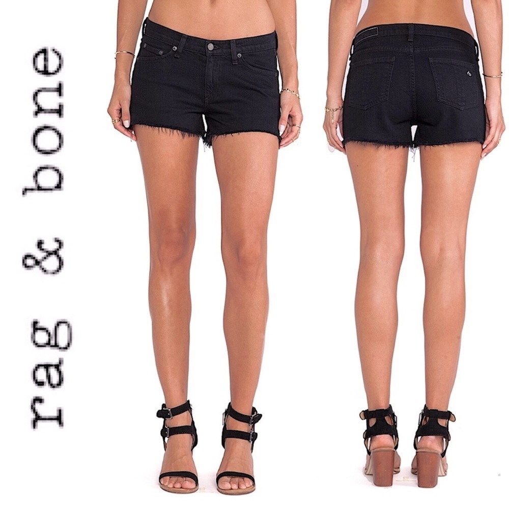 Rag & Bone black denim shorts